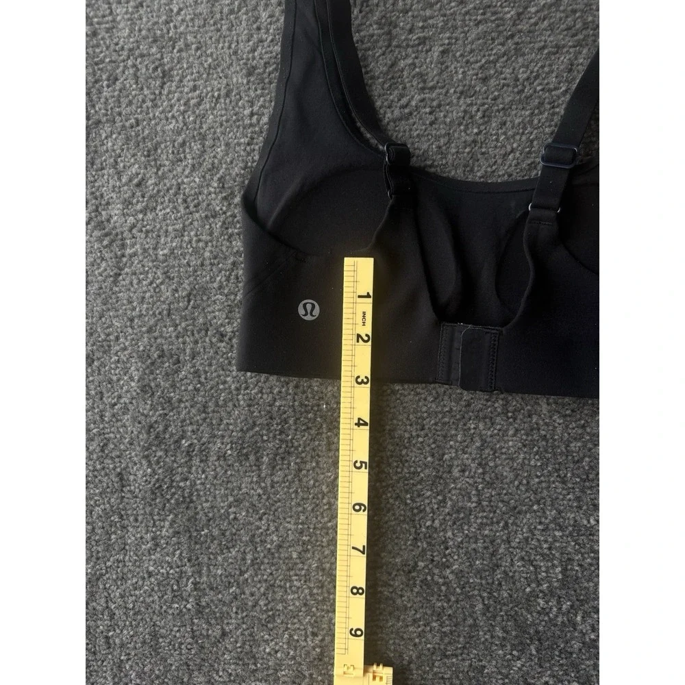 Lululemon Light Strides Bra Black Ultralu Bonded Size 4